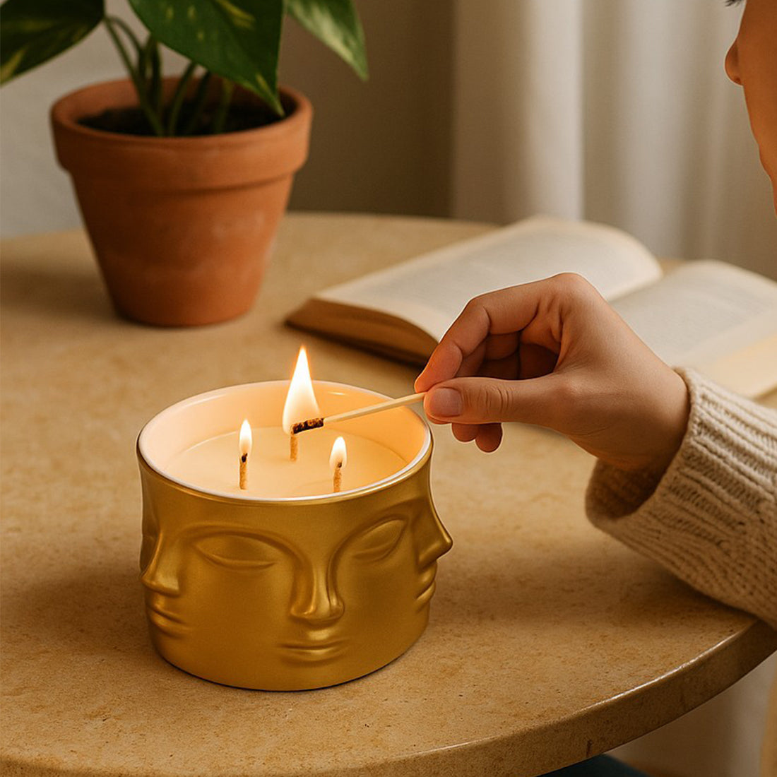 Oriana Luxury Soy Wax Candle Sensual Bold Gold Design | 11 oz