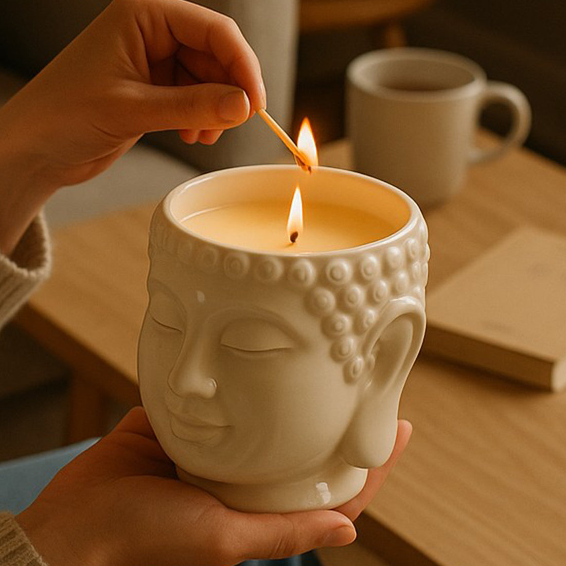 Zen Candle – Tranquil Scent in Minimalist White Jar | 8 oz Soy Wax