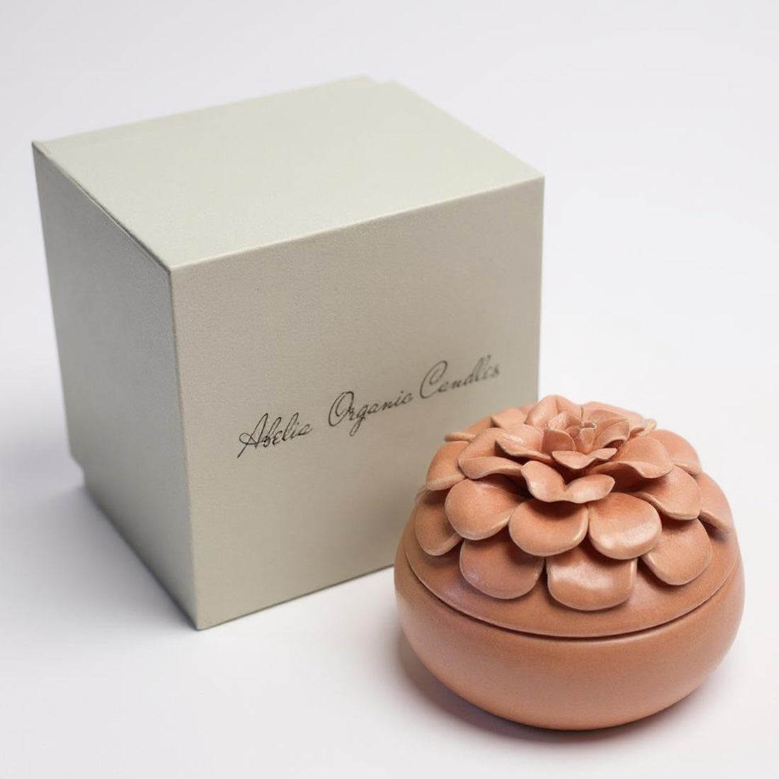 Peony Floral Soy Wax Candle Blush Pink Ceramic with Coastal Breeze | 6.5 oz