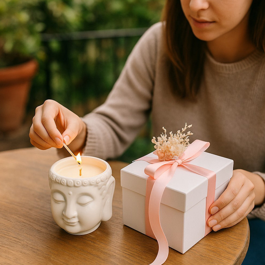 Zen Candle – Tranquil Scent in Minimalist White Jar | 8 oz Soy Wax